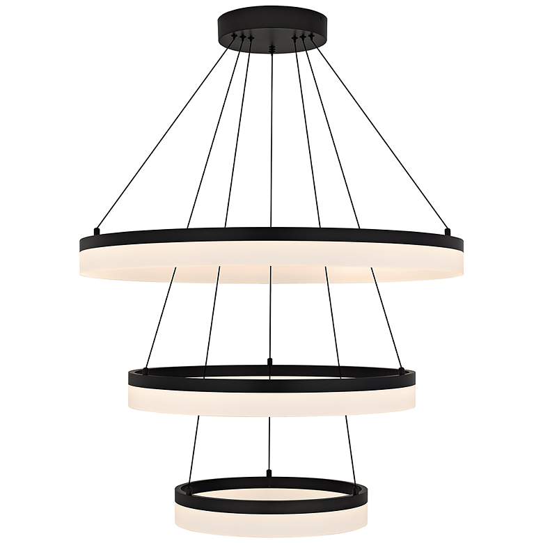 Image 3 Cohen 31 1/2" Wide Oil-Rubbed Bronze 3-Tier LED Chandelier more views