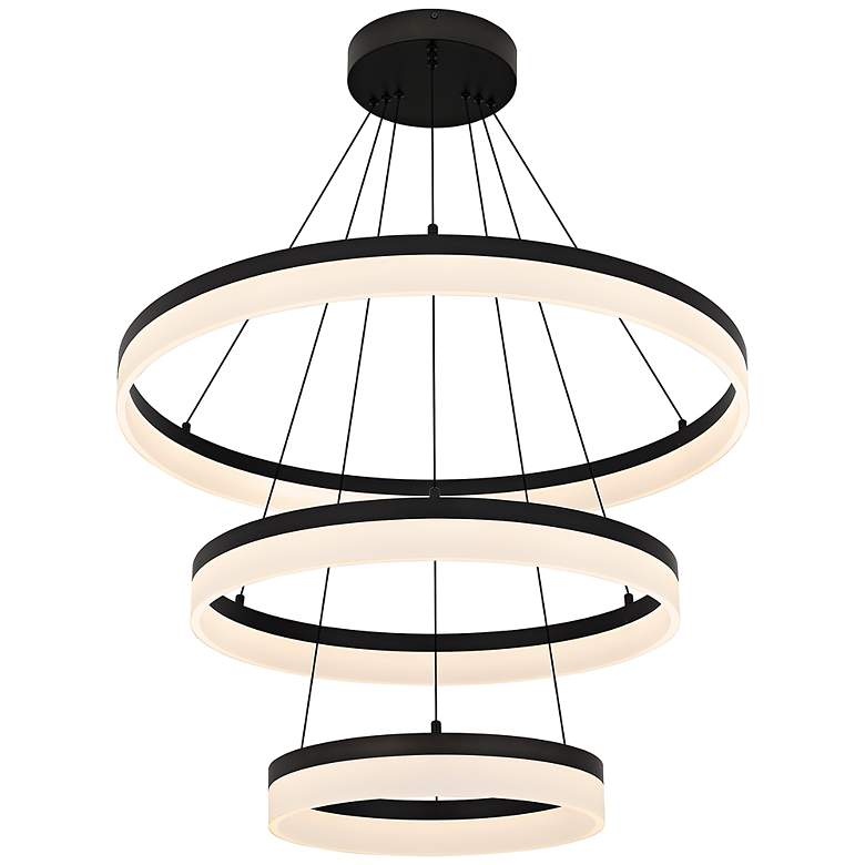 Image 4 Cohen 31 1/2" Wide Oil-Rubbed Bronze 3-Tier LED Chandelier more views