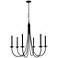 Cohen 36 1/2" Wide Black 6-Light Chandelier