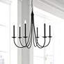 2_Cohen 36 1/2" Wide Black 6-Light Chandelier