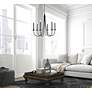 4_Cohen 36 1/2" Wide Black 6-Light Chandelier more views