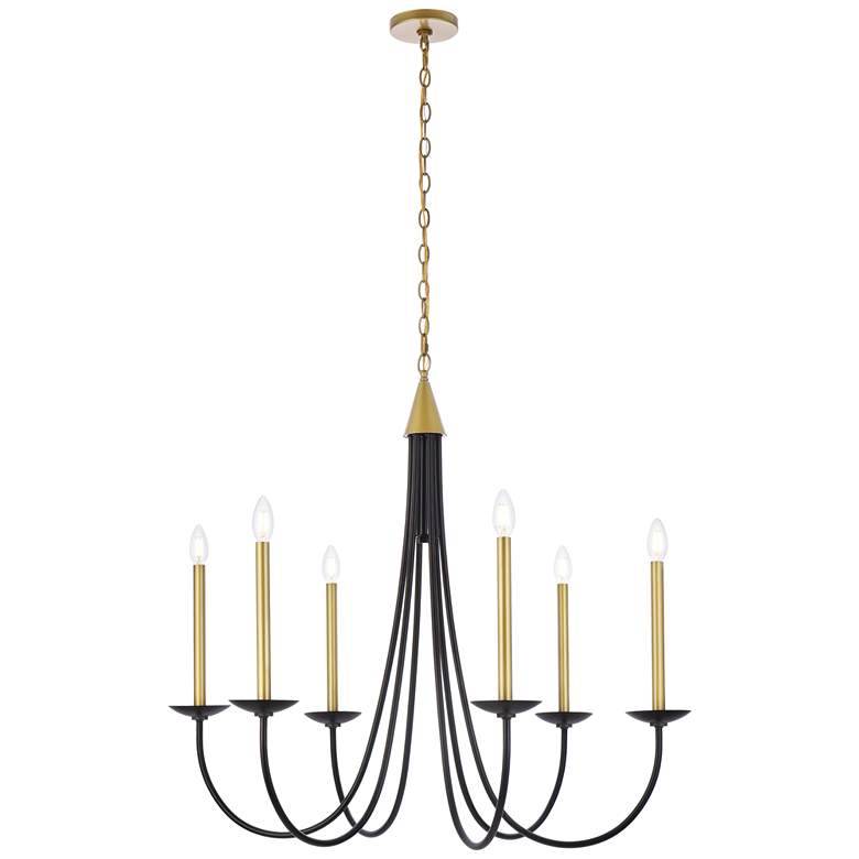 Image 1 Cohen 36 inch Pendant In Black And Brass