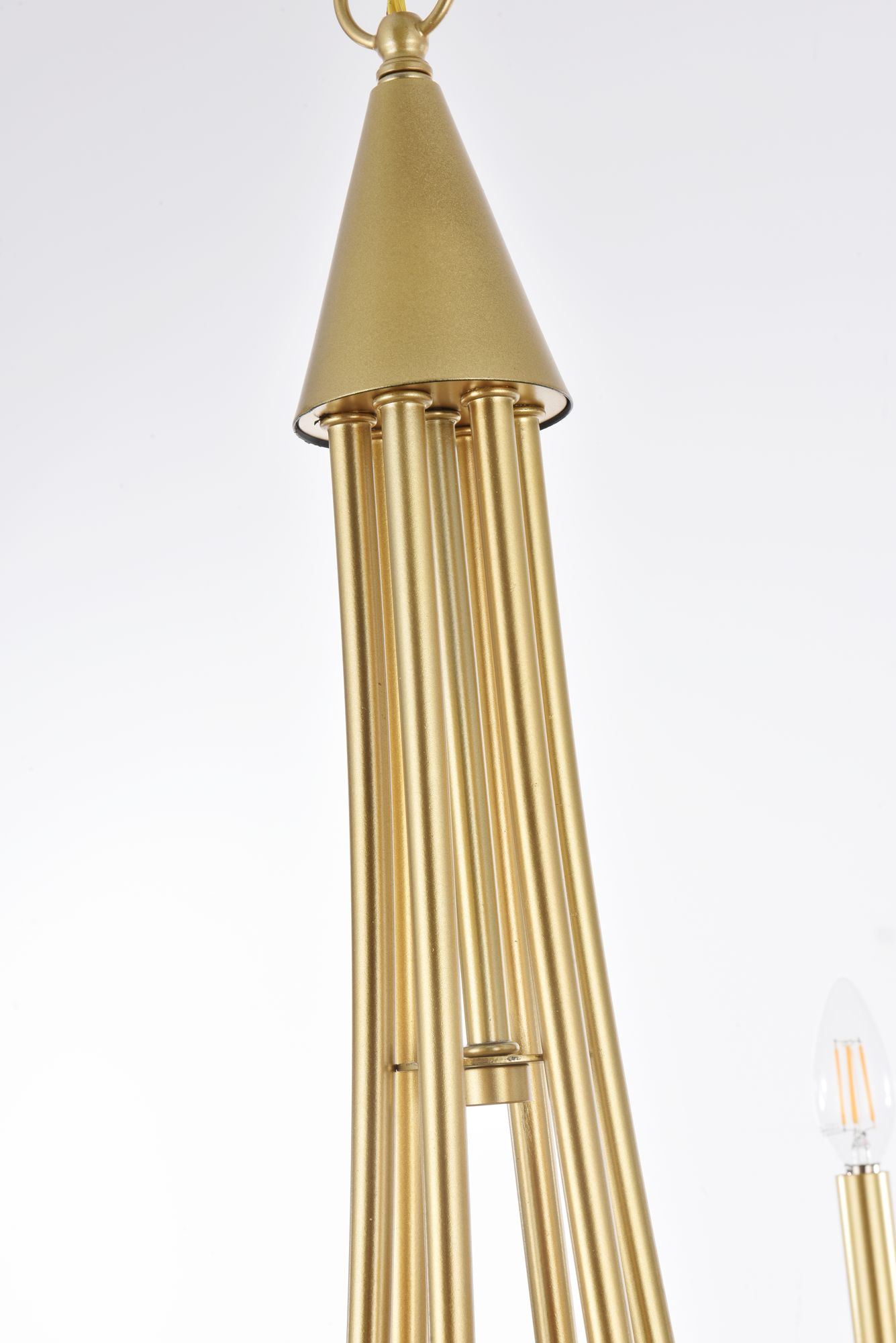 Image 6 Cohen 42 1/2" Wide Brass 6-Light Chandelier more views