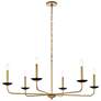 Cohen 42" Pendant In Black And Brass