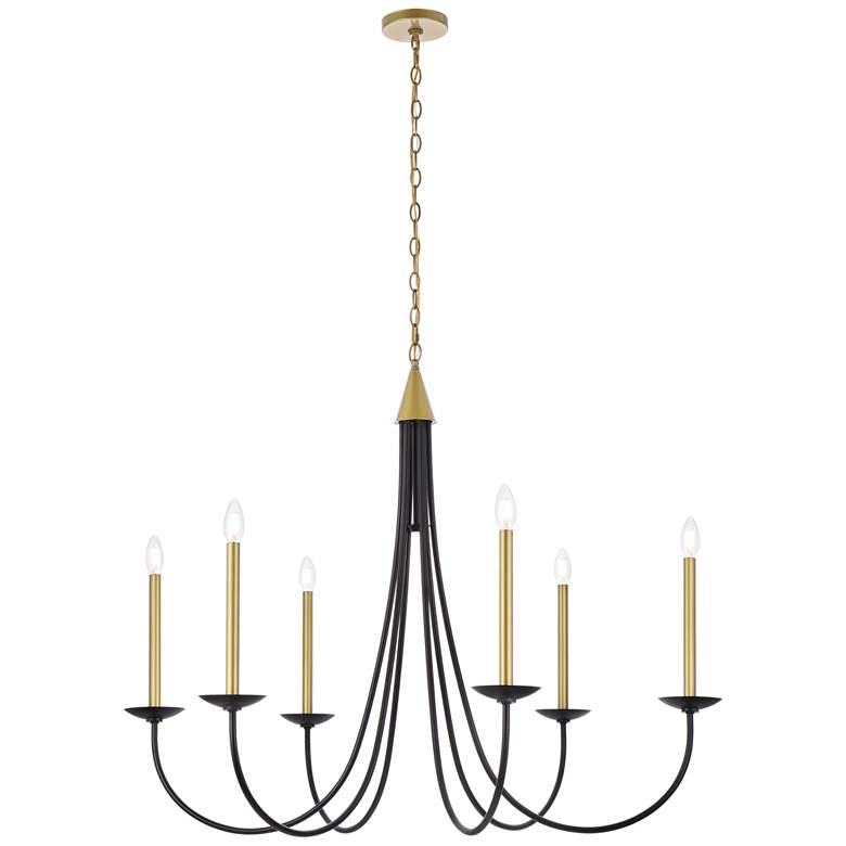 Image 1 Cohen 42 inch Pendant In Black And Brass