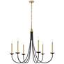 Cohen 42" Pendant In Black And Brass