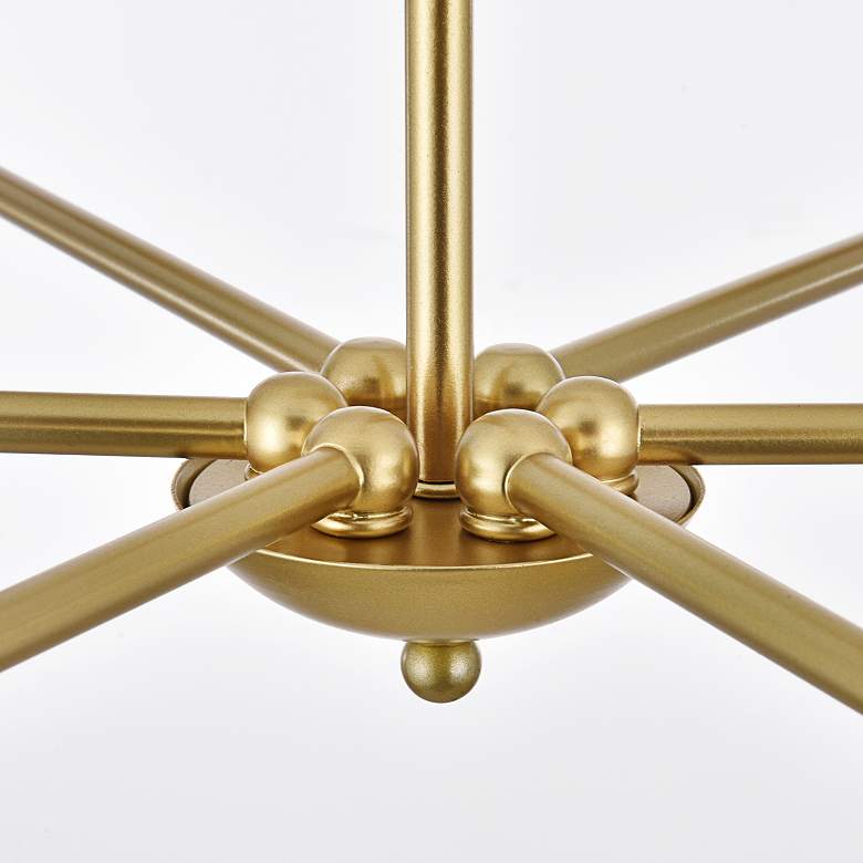 Image 5 Cohen 42" Wide Brass 6-Light Chandelier more views