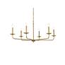 5_Cohen 42" Wide Brass 6-Light Chandelier more views