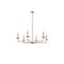 Cohen 42" Wide Brass 6-Light Chandelier in scene