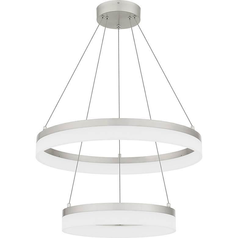 Image 2 Cohen Integrated LED Brushed Nickel Pendant Light more views
