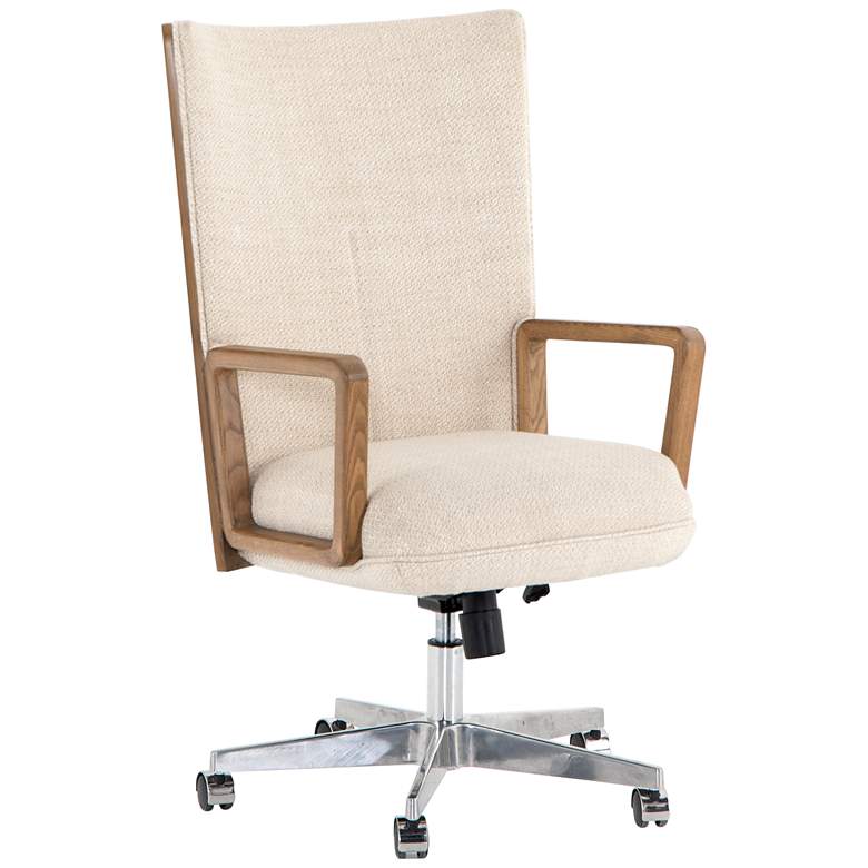 Image 1 Cohen Mid-Century Irving Taupe Adjustable Swivel Desk Chair