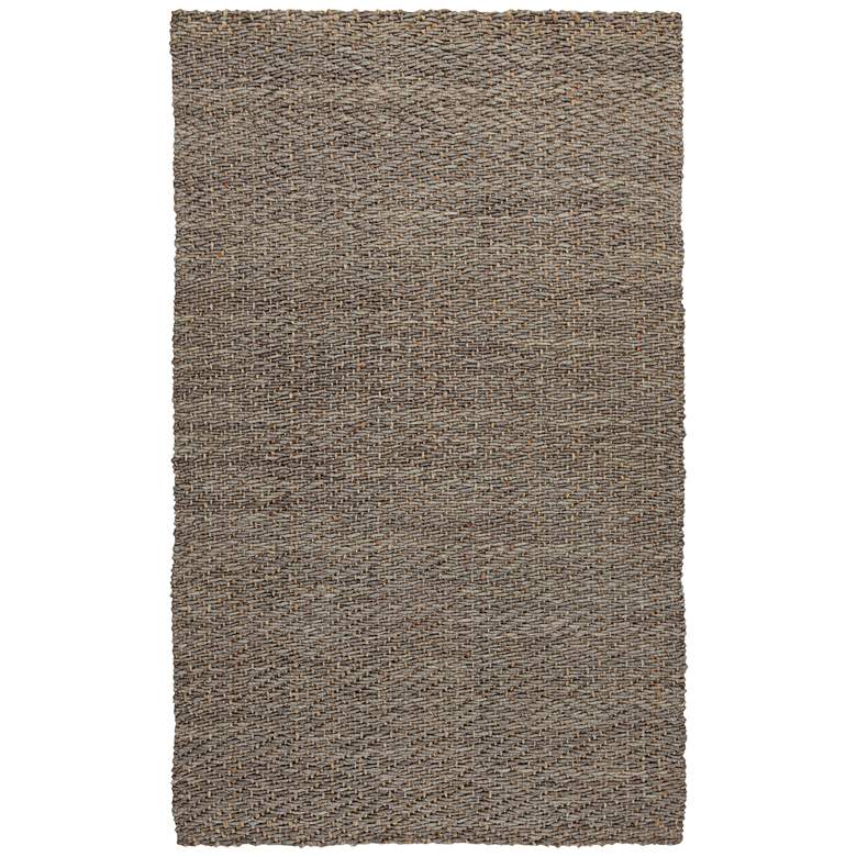 Image 1 Coil Jute 5'x8' Natural Silver Woven Hand-Spun Area Rug