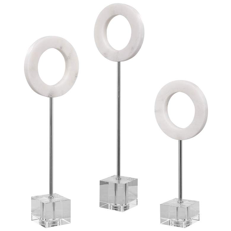 Image 2 Coin Toss set of 3 Marble Rings