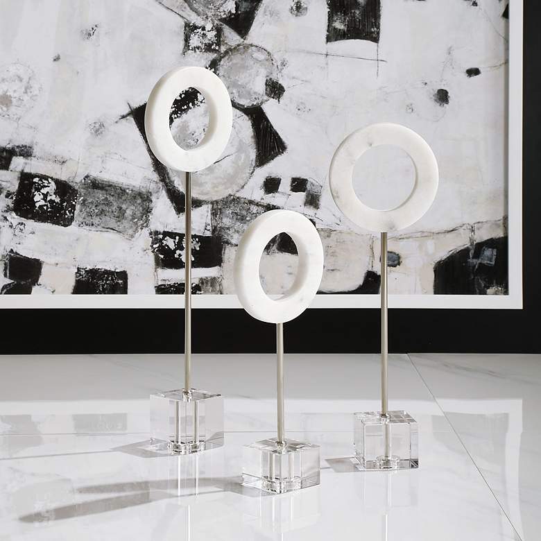 Image 1 Coin Toss set of 3 Marble Rings