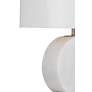 Coined White Marble Accent Table Lamp