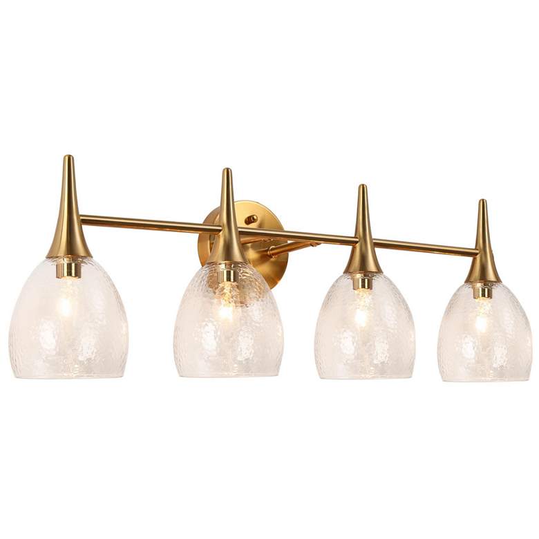 Image 1 Cola 4-Light 28.3" Wide Gold Bath Light