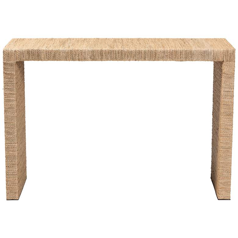 Image 5 Colandra 47 1/4" Wide Natural Brown Seagrass Console Table more views