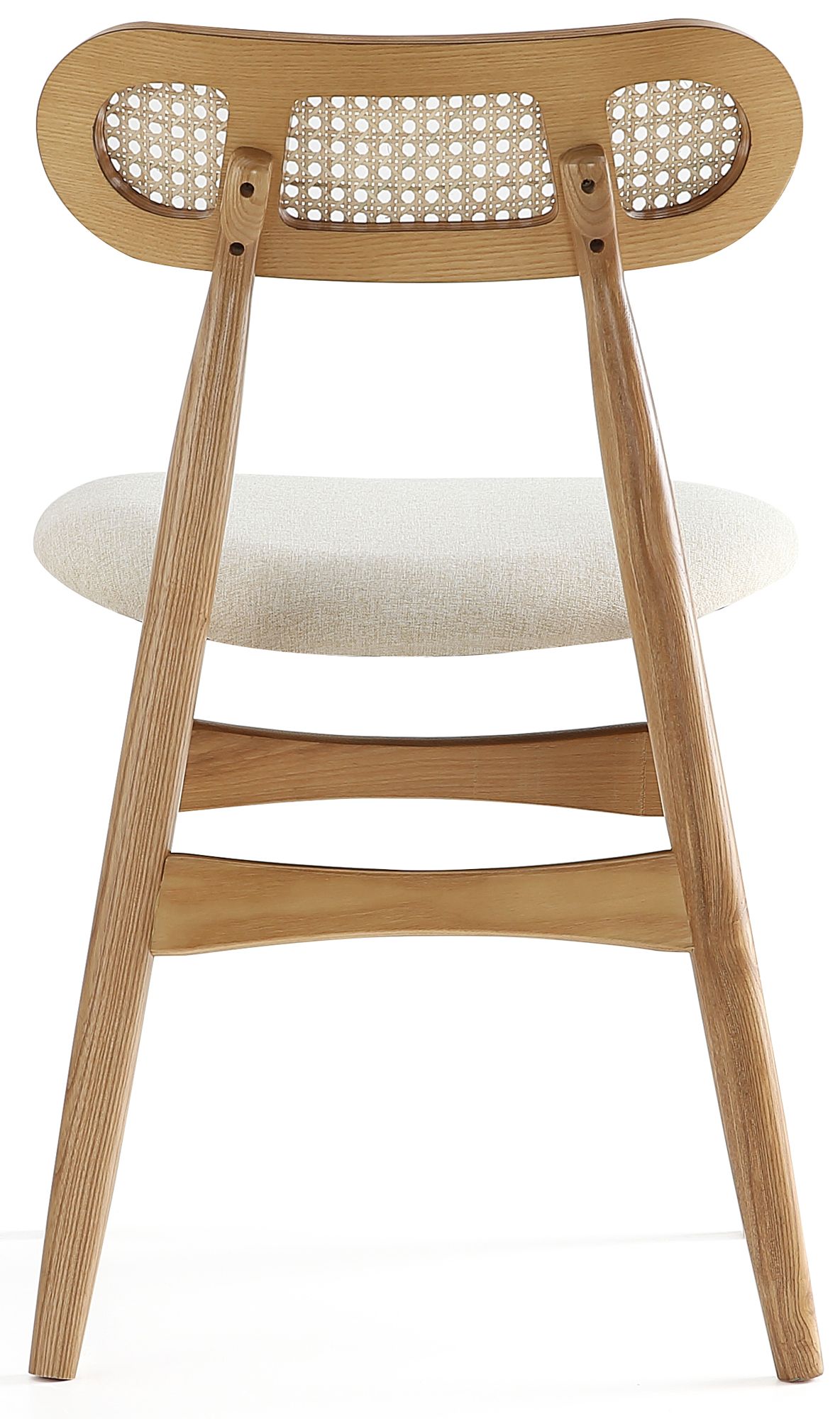 Colbert Matte Nature Wood and Cane Dining Chairs Set of 4 in scene