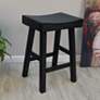 1_Colborn 25" Antique Black Wood Saddle Counter Stool