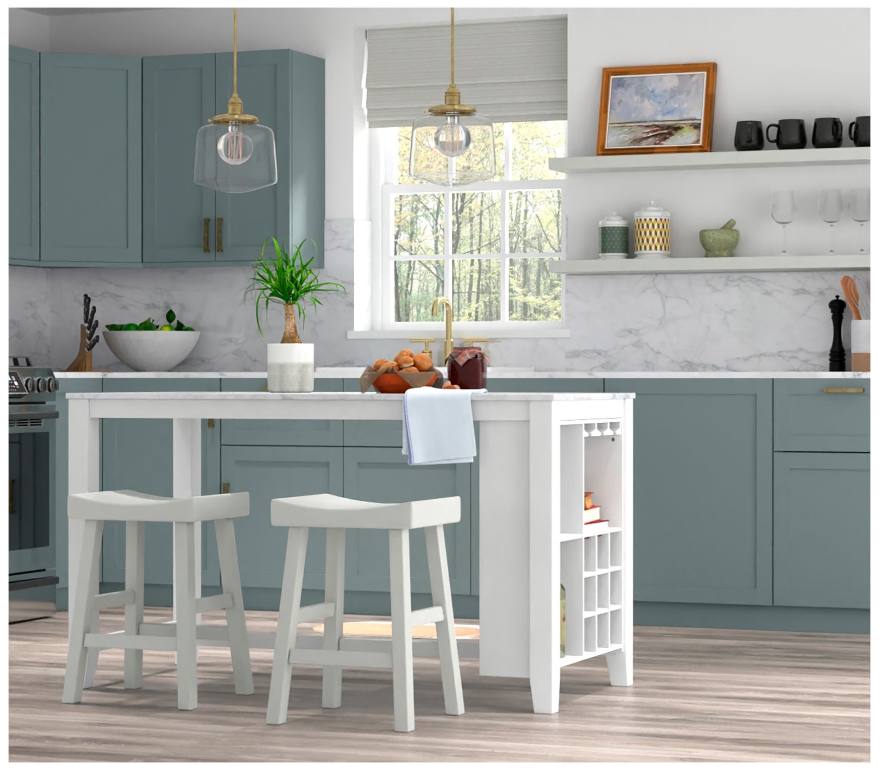 Colborn 25" Counter Stool - Antique White