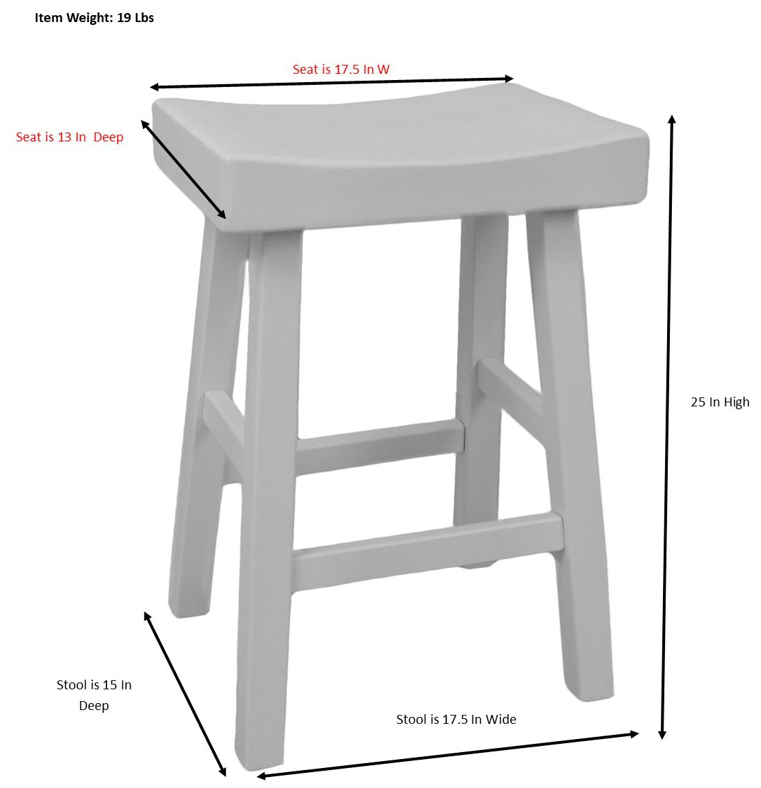 Colborn 25" Counter Stool - Antique White