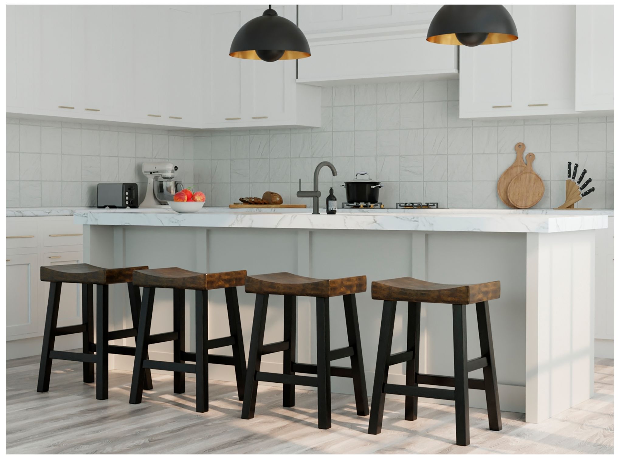 Image 4 Colborn 25" Elm And Black Counter Stool more views