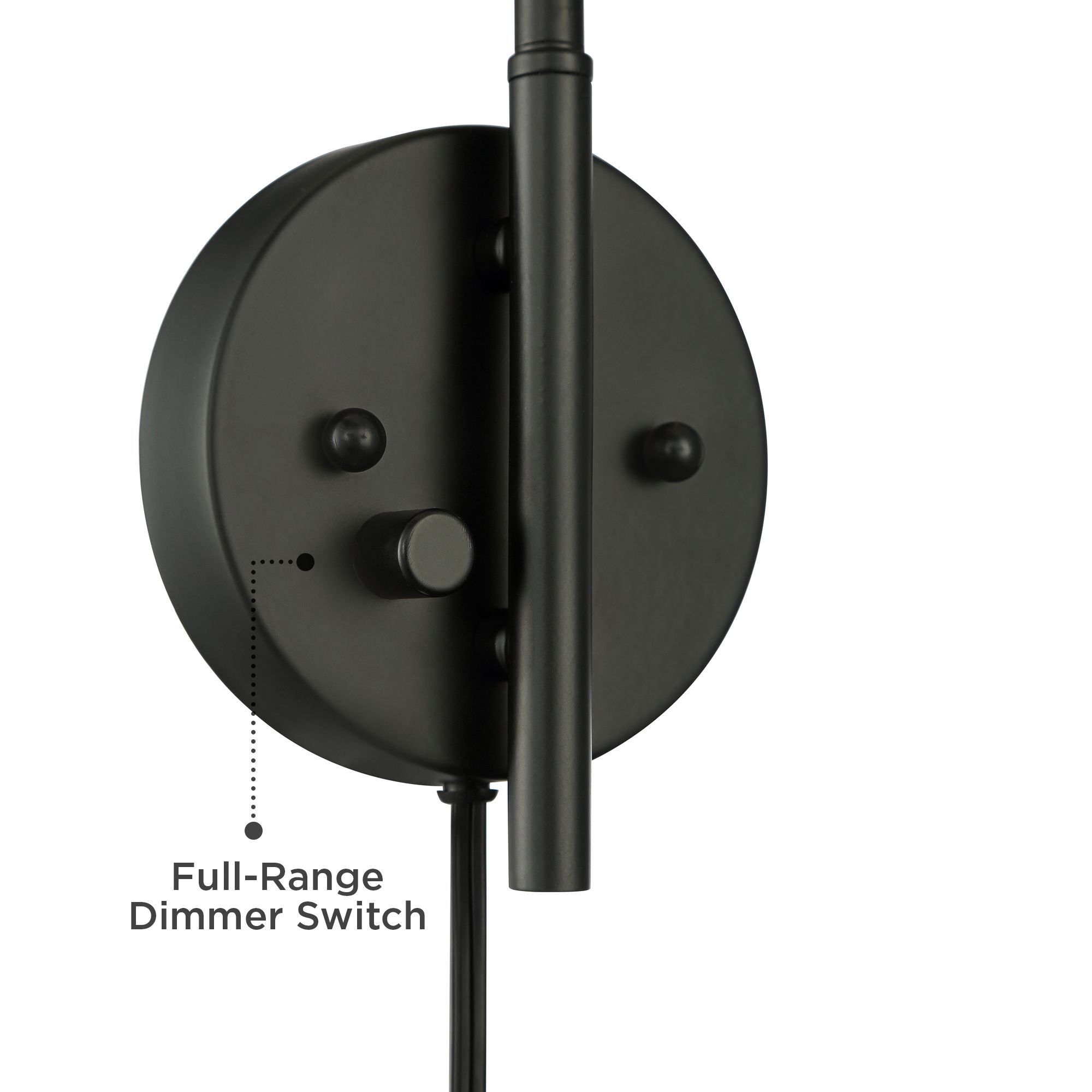 Colborne Black Angled PlugIn Swing Arm Modern Wall Lamp 95X02
