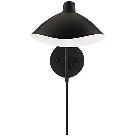 Image5 of Colborne Black Angled Plug-In Swing Arm Modern Wall Lamp more views