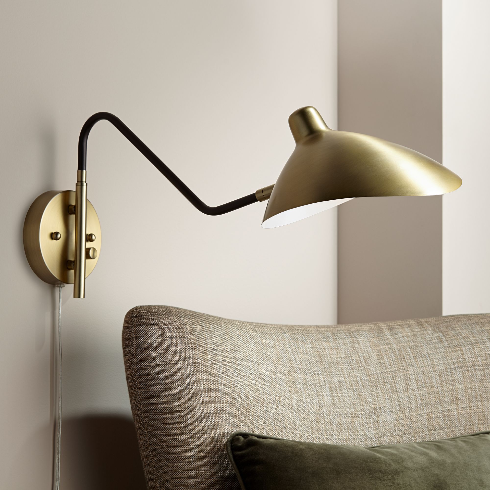 adjustable plug in wall sconce