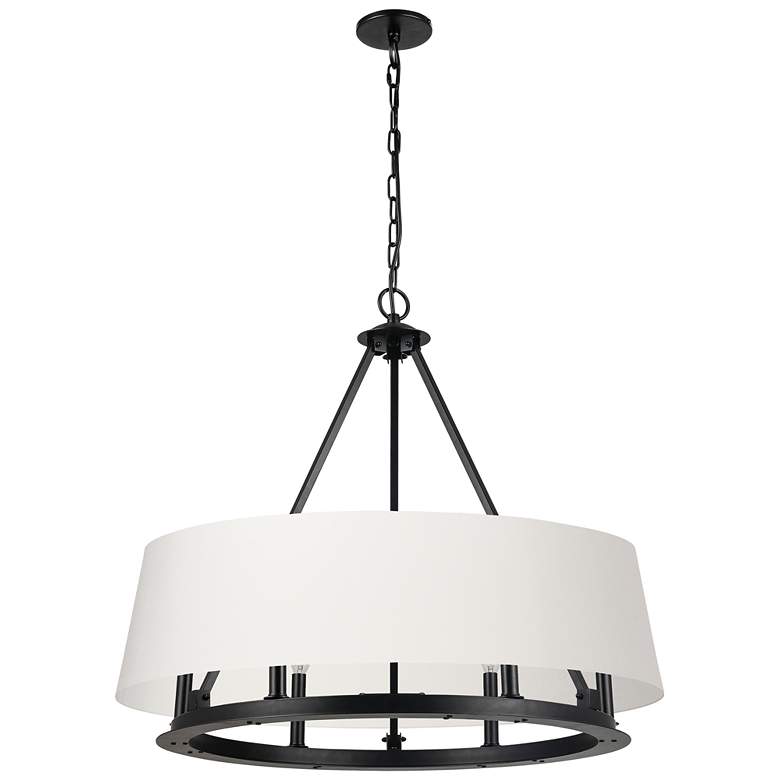 Image 1 Colby 29" Wide 6 Light Matte Black Chandelier