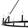 Thumbnail2 of Colby 48" Wide Painted Black 12-Light Wagon Wheel Chandelier more views