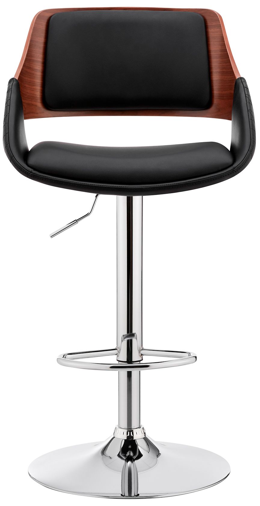 Image 3 Colby Black Faux Leather Swivel Adjustable Stool more views