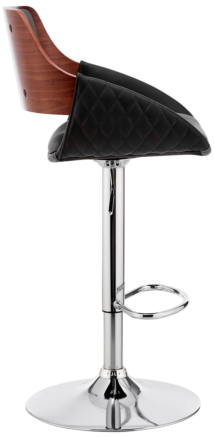 Image 4 Colby Black Faux Leather Swivel Adjustable Stool more views