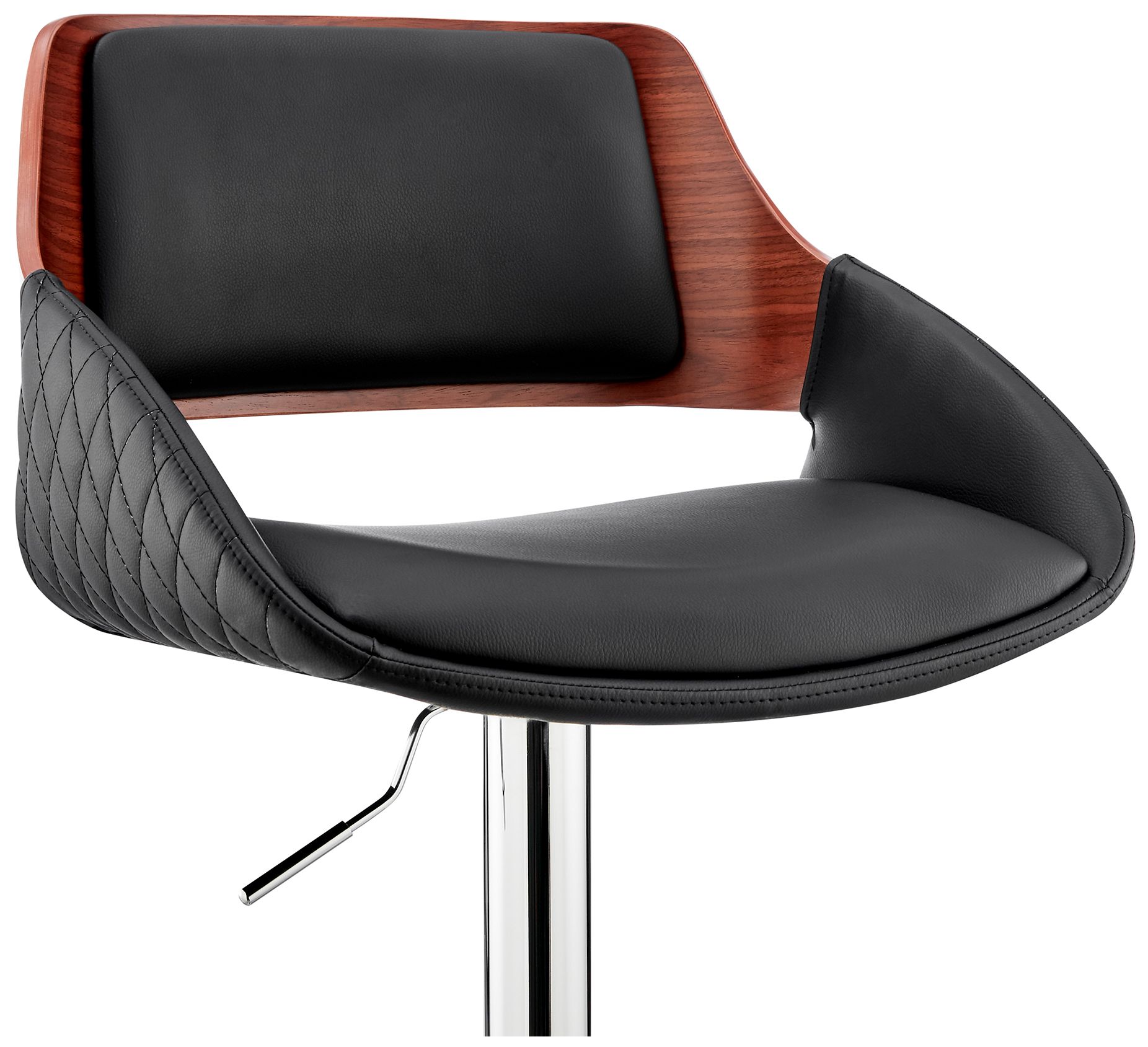 Image 7 Colby Black Faux Leather Swivel Adjustable Stool more views