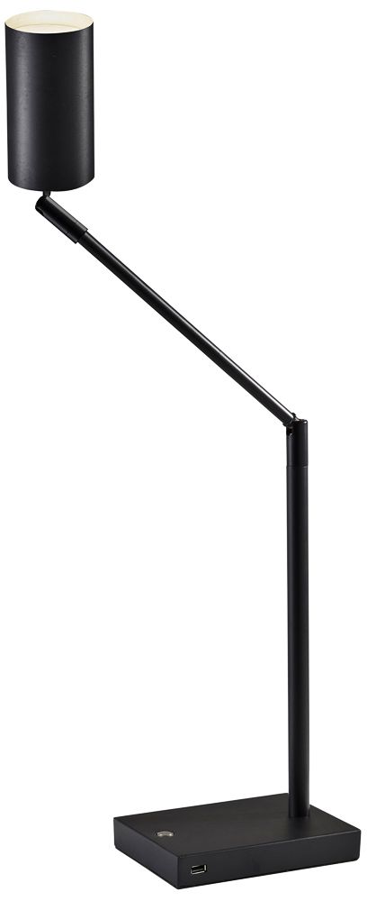 Colby Black Painted Metal LED Touch Desk Lamp with USB Port 71D27