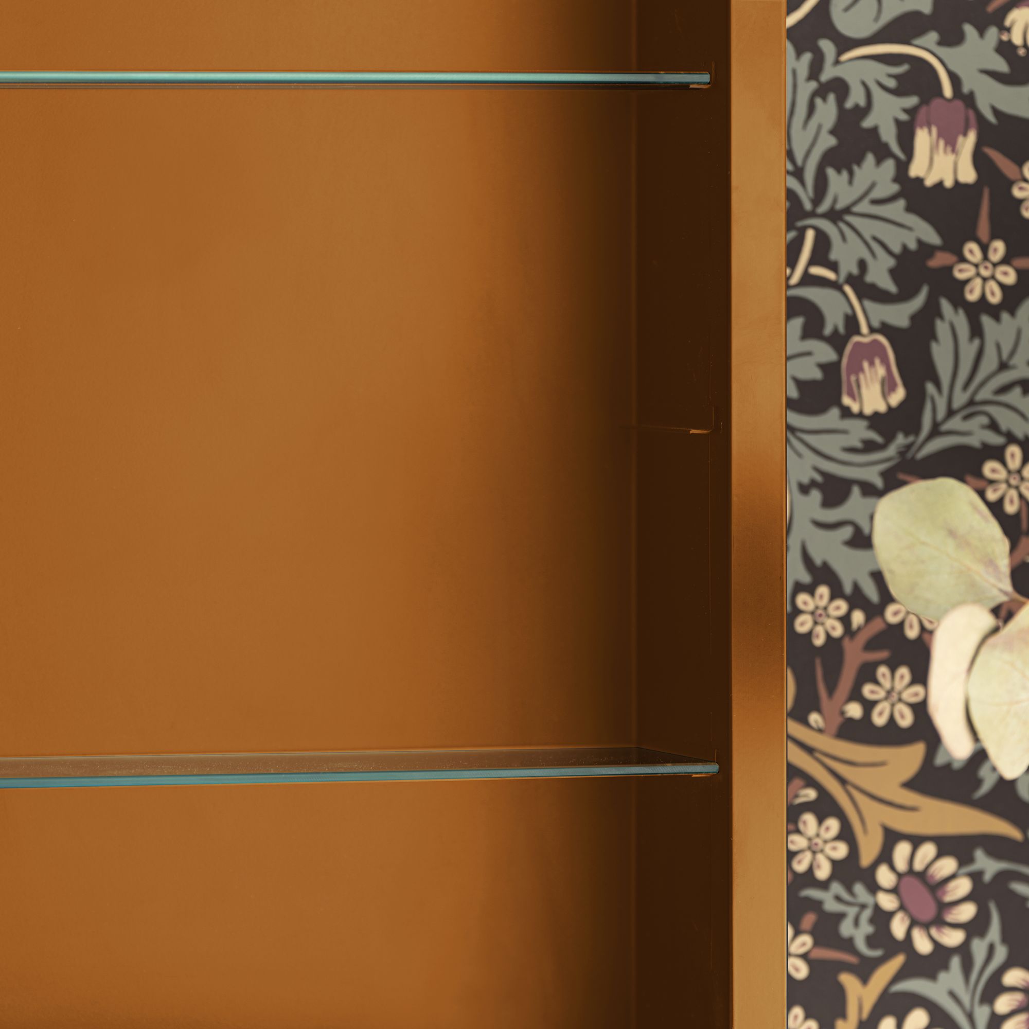 Colca Gold 16 1/4" x 30 3/4" Medicine Cabinet Arched Mirror in scene