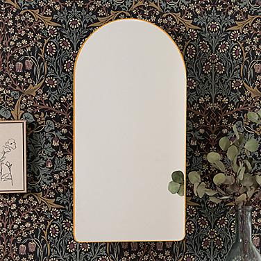 Colca Gold 16 1/4" x 30 3/4" Medicine Cabinet Arched Mirror