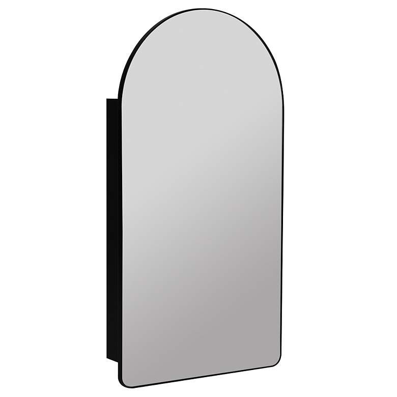 Image 3 Colca Matte Black 30" x 16" Metal Arch Recessed-Capable Medicine more views