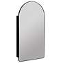 3_Colca Matte Black 30" x 16" Metal Arch Recessed-Capable Medicine more views