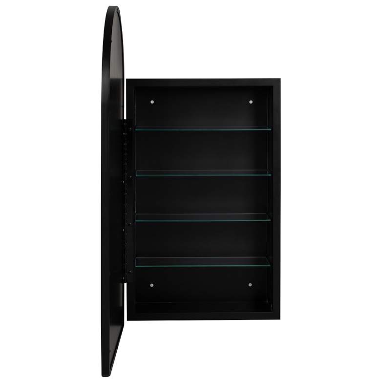 Image 5 Colca Matte Black 30" x 16" Metal Arch Recessed-Capable Medicine more views