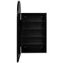 5_Colca Matte Black 30" x 16" Metal Arch Recessed-Capable Medicine more views