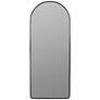 Colca Matte Black Metal 28" x 68" Arch Top Floor Mirror