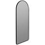 Colca Matte Black Metal 28" x 68" Arch Top Floor Mirror