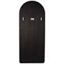 Colca Matte Black Metal 28" x 68" Arch Top Floor Mirror