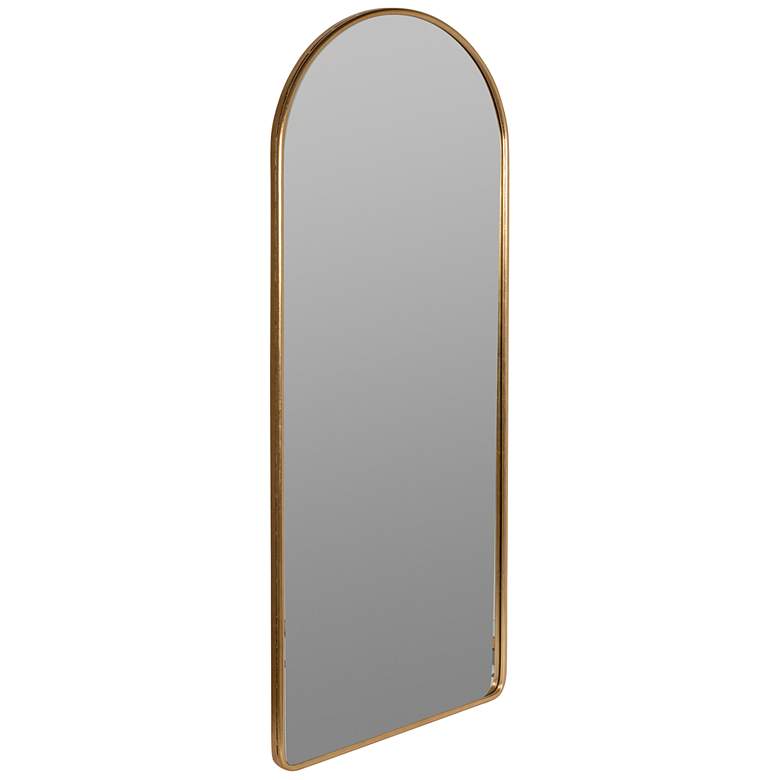 Image 2 Colca Shiny Gold Metal 28 inch x 68 inch Arch Top Floor Mirror