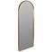 Colca Shiny Gold Metal 28" x 68" Arch Top Floor Mirror