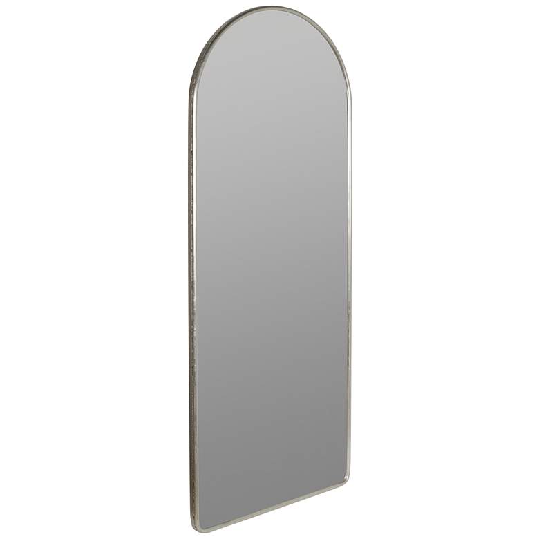 Colca Shiny Silver 28&quot; x 68&quot; Arched Floor Mirror more views
