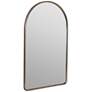 Thumbnail3 of Colca Shiny Silver Metal 24" x 38" Arch Top Wall Mirror more views
