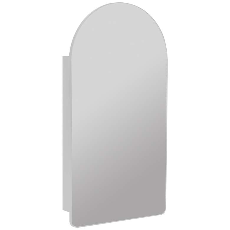 Image 3 Colca Silver 30" x 16" Metal Arch Recessed-Capable Medicine Cabin more views