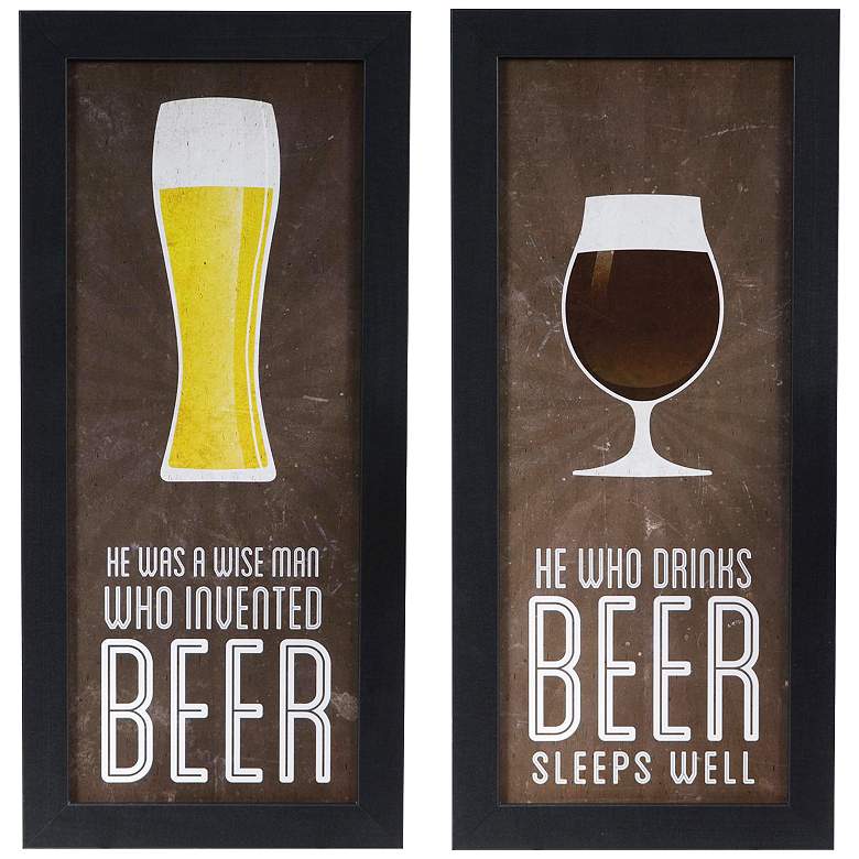 Image 1 Cold Beer I And II 2-Piece 22 inch High Wall Art Set